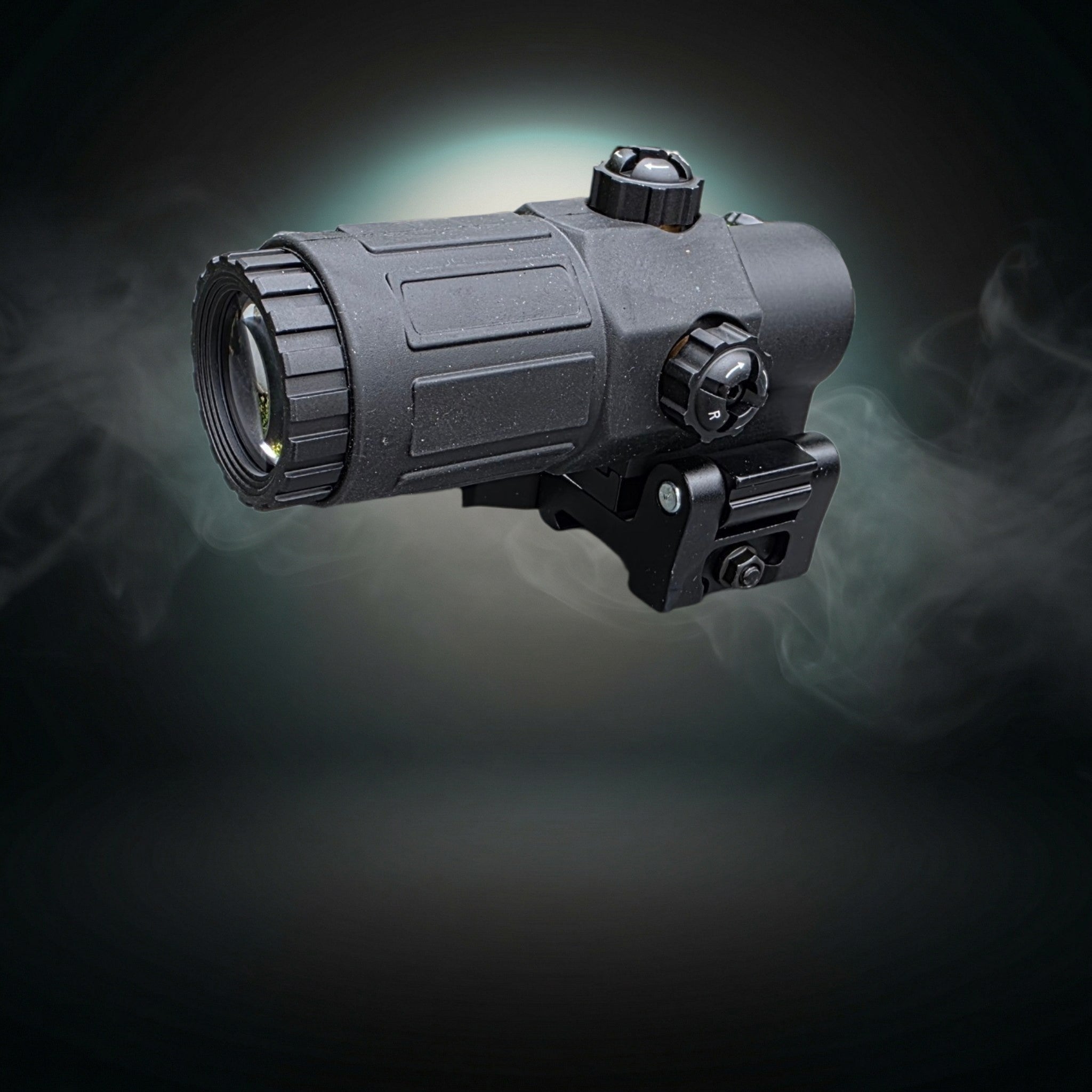 3X Tactical Magnifier Black – Flip Mount Optik til Gel Blaster - Gelblastershop.dk