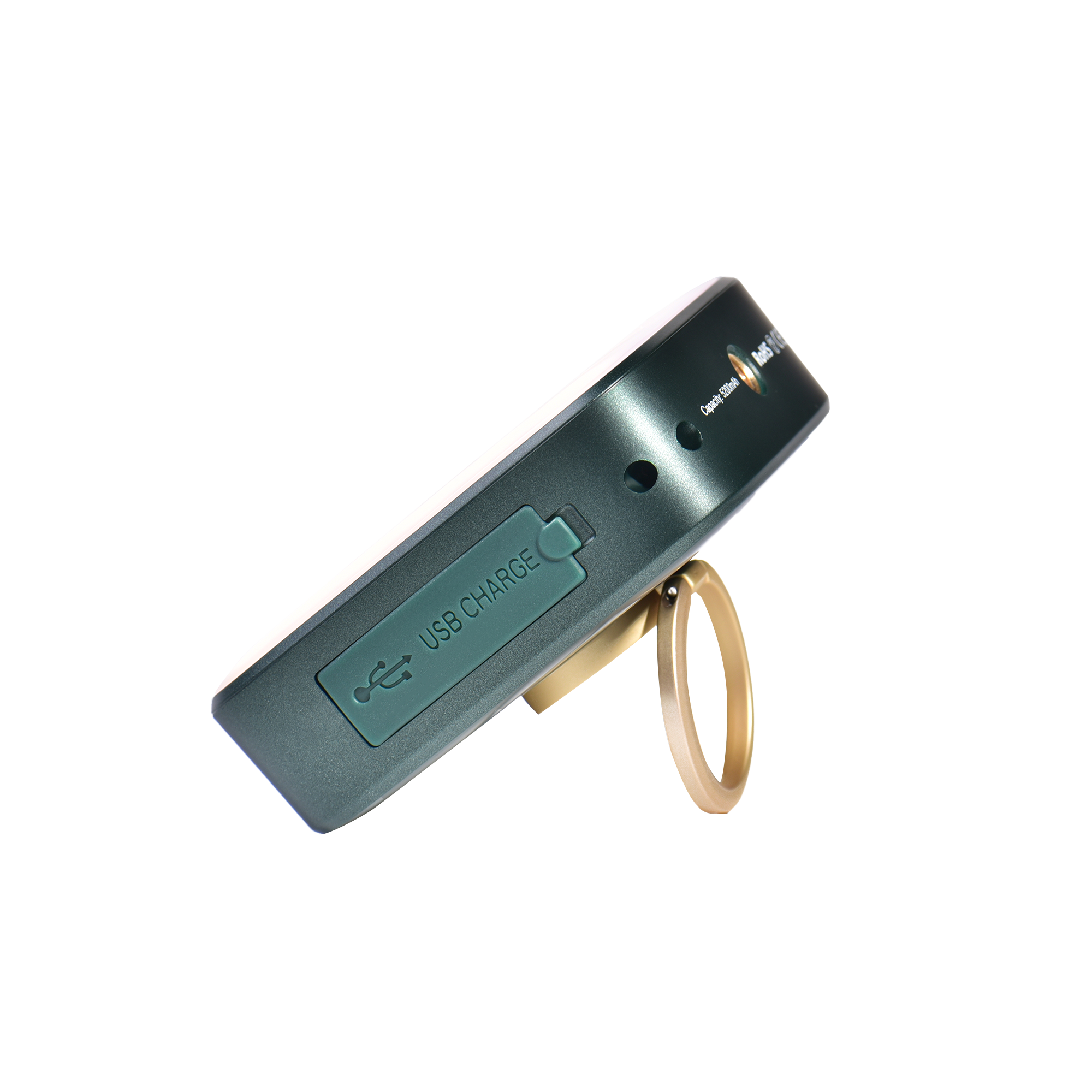 Wuben F5 Green set fra siden med USB-C opladning og ophængsring
