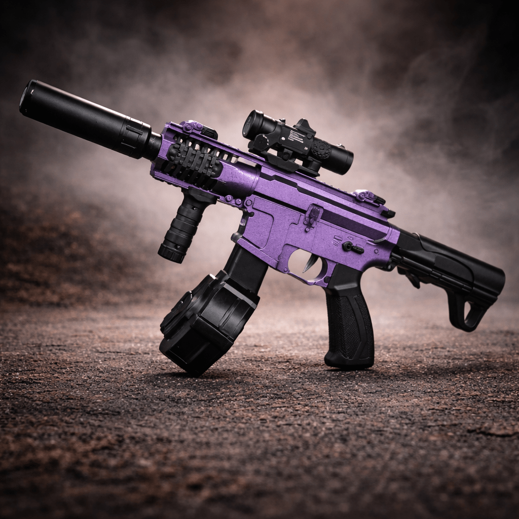 ARP 9 Gel Blaster Purple Edition med Tracer - stilfuld og kraftfuld med imponerende lys-effekt.