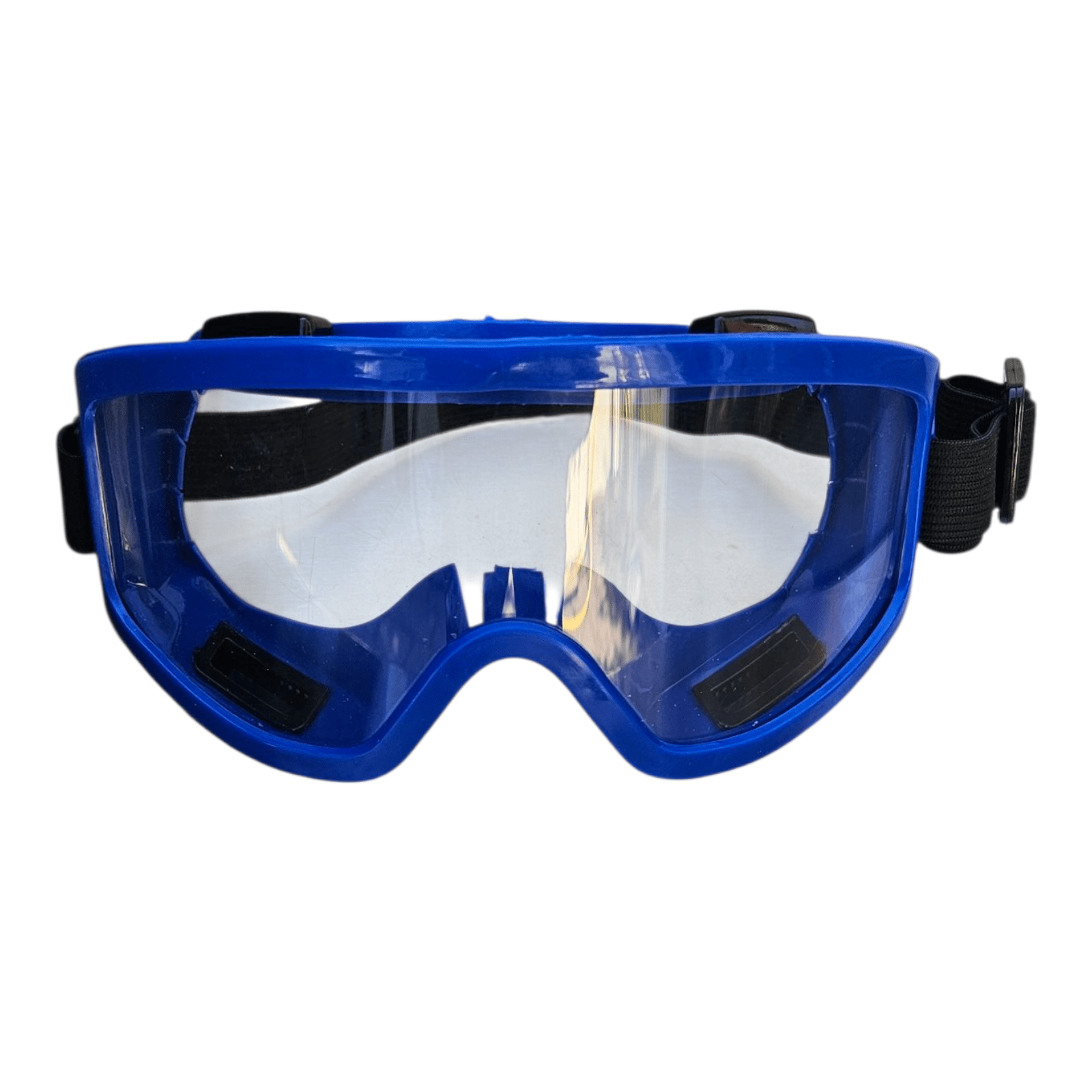 Blue Edge Eye Mask klar Glas med klar glas og justerbar rem, der tilbyder stil og komfort til øjnene.