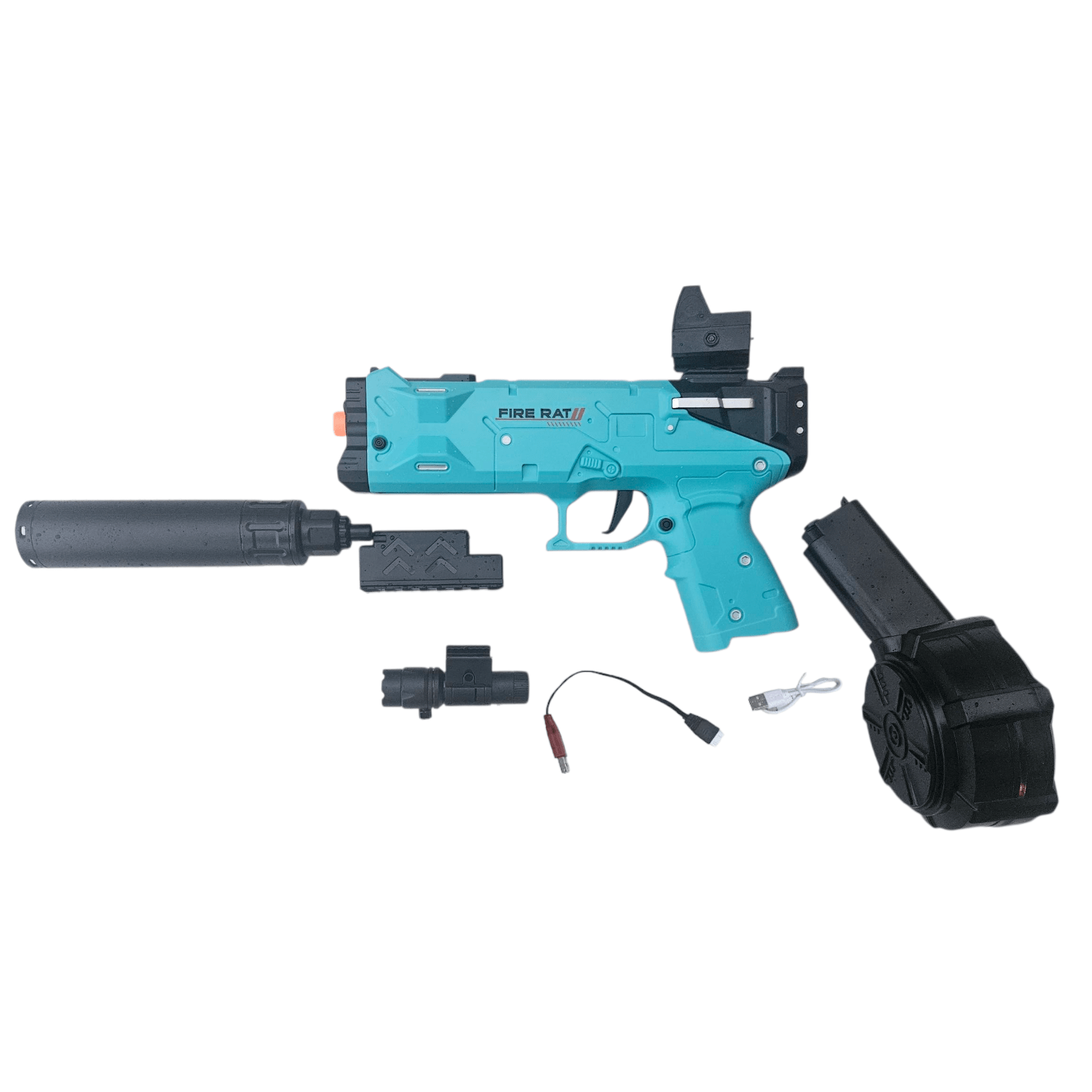 Fire Rat Gel Blaster Tyrkis Edition - Gelblastershop.dk