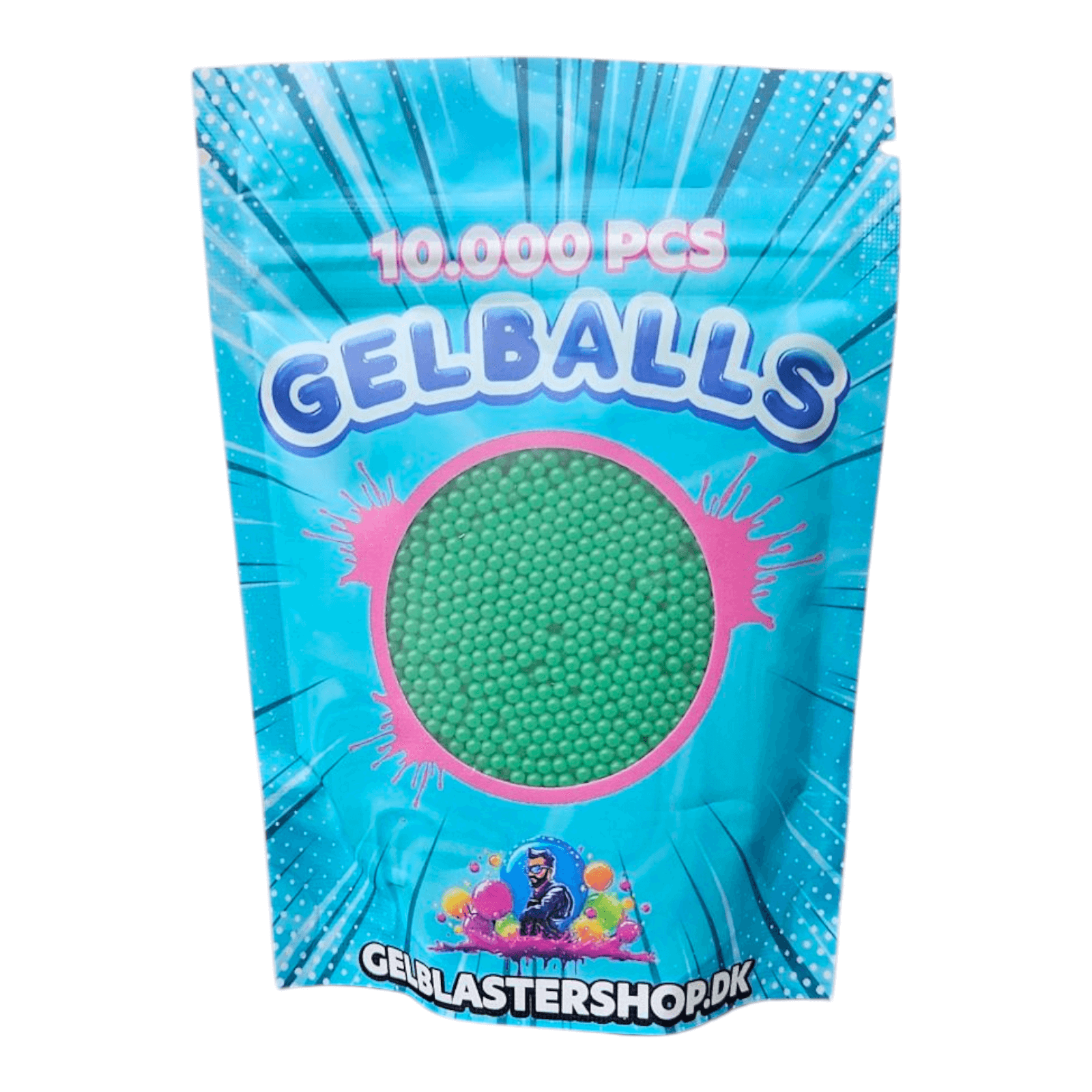 Gel Blaster Kugler Green - 10.000 stk gelballs pakket i lys blå pose.