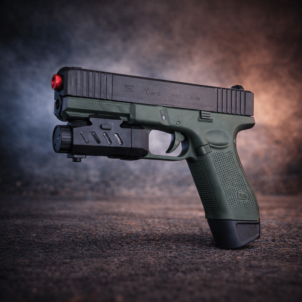 Glock 19 Nylon Gen5 TopModel Green - Gelblastershop.dk