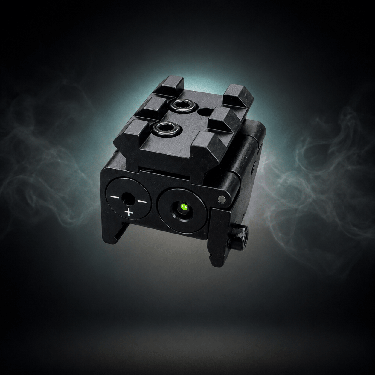 Green Precision Metal Edition til Gel Blaster, black laser sight with adjustable settings and illumination.