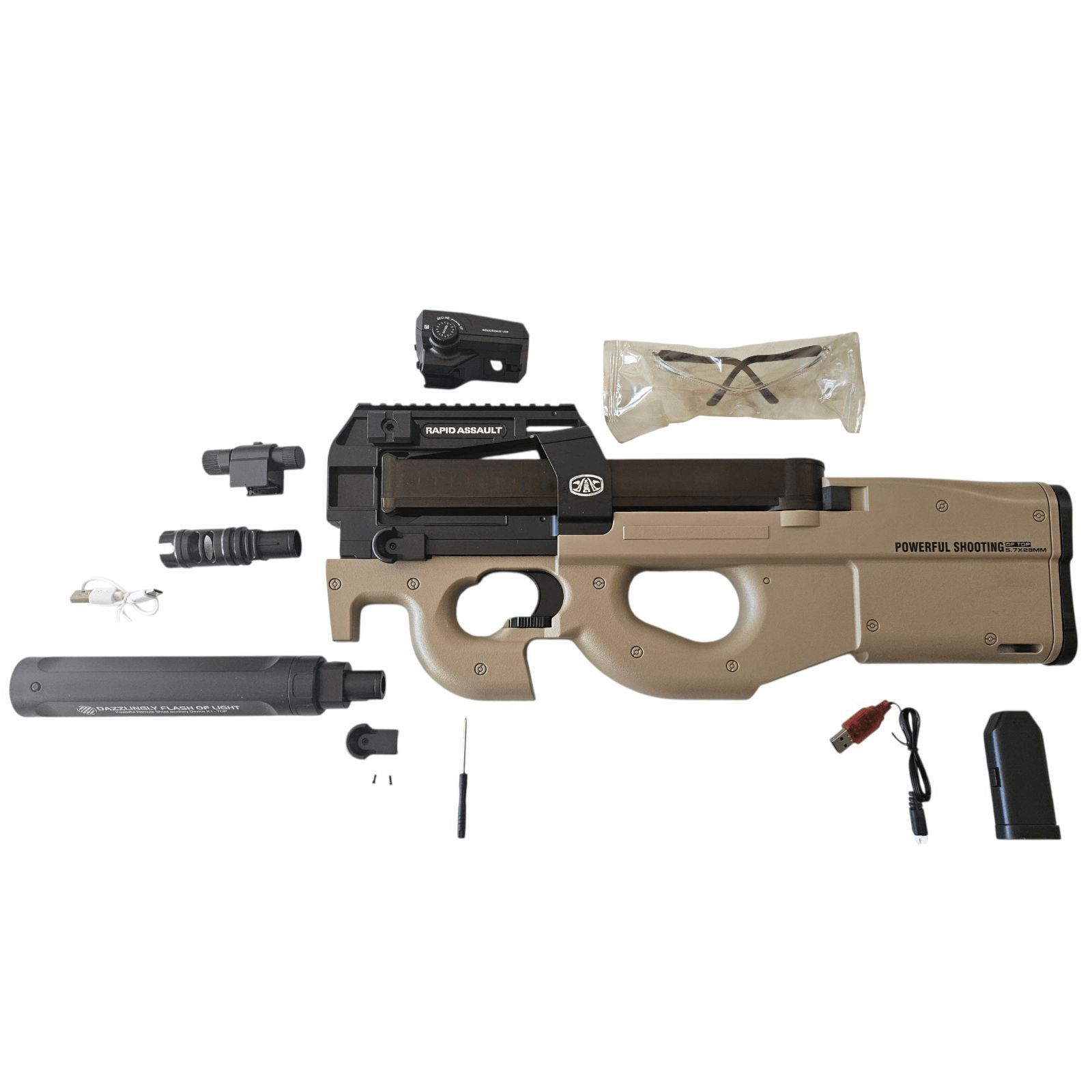 P90 Gel Blaster Sand TopModel - Gelblastershop.dk