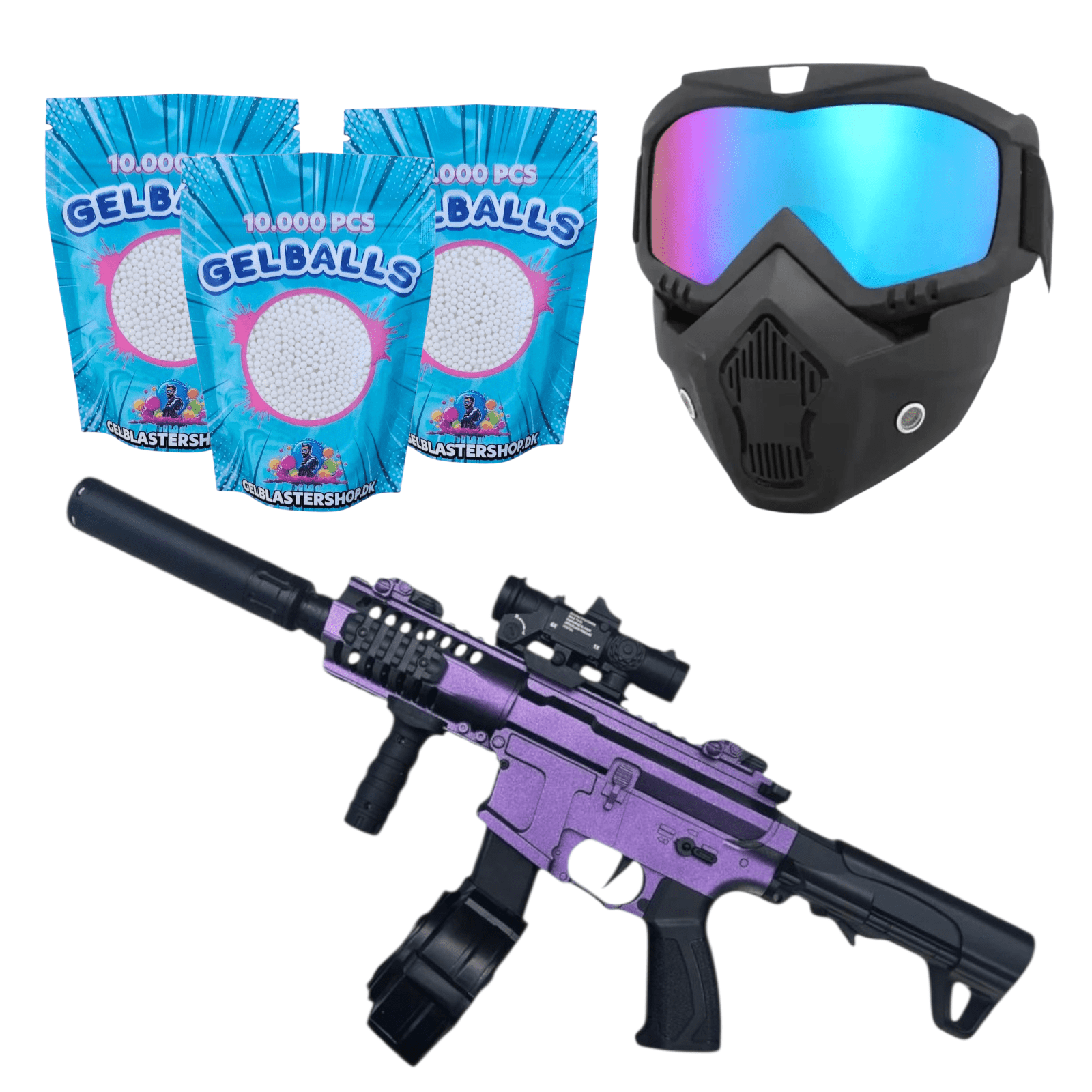 Purple Stormzy Gelblaster Power Set - Gelblastershop.dk
