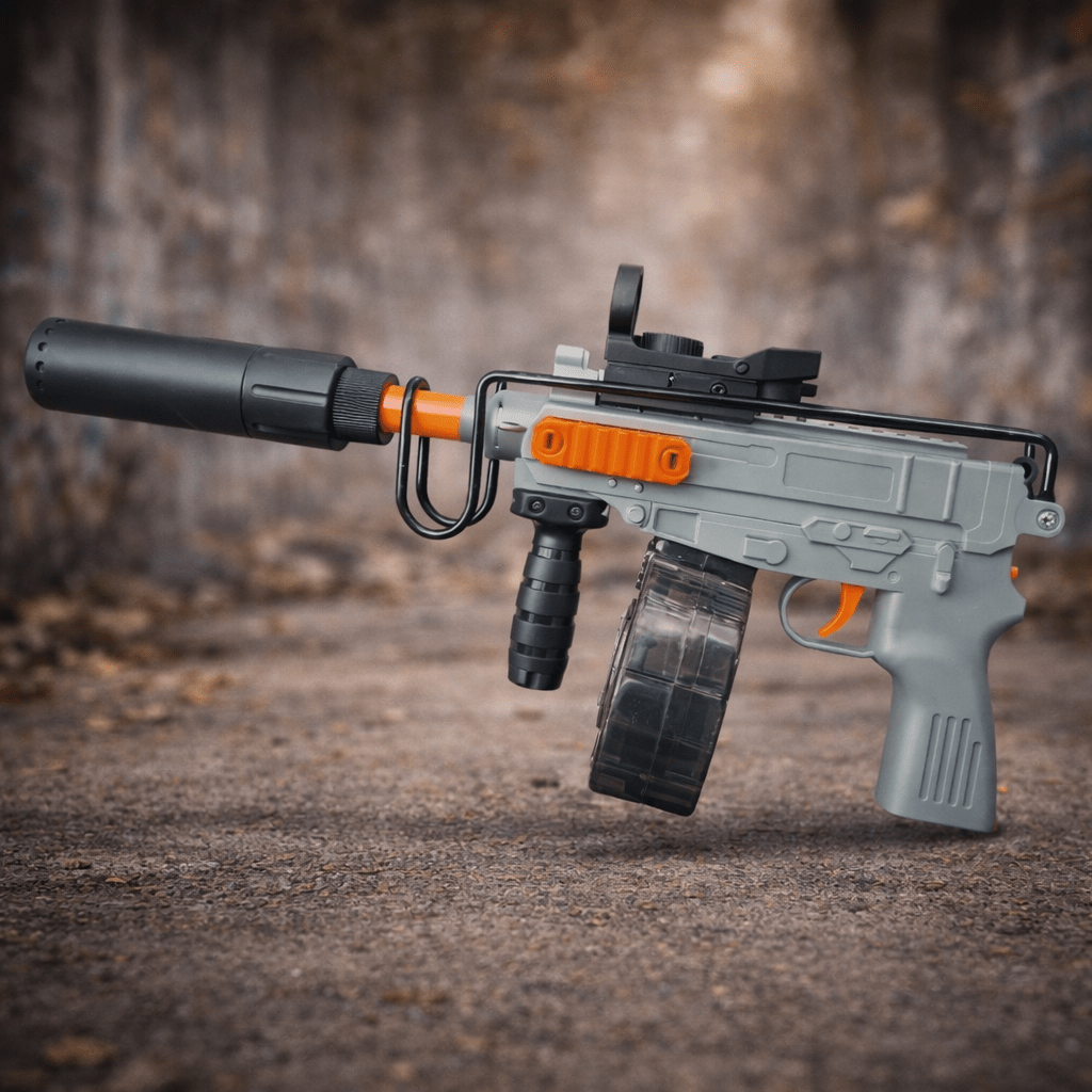 Scorpion VZ61 Grey Gel Blaster Tracer - Gelblastershop.dk