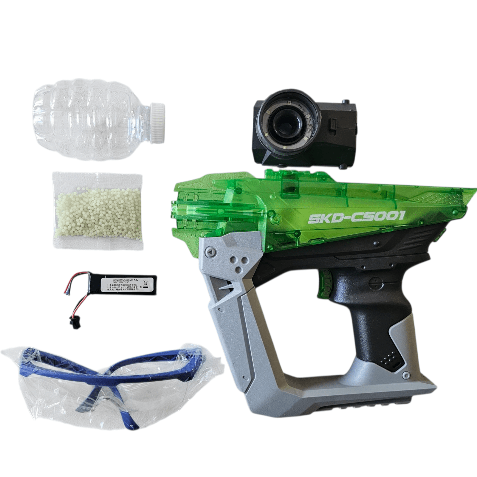 SKD C5001 Lightning Green Gel Blaster Large Battery - Gelblastershop.dk