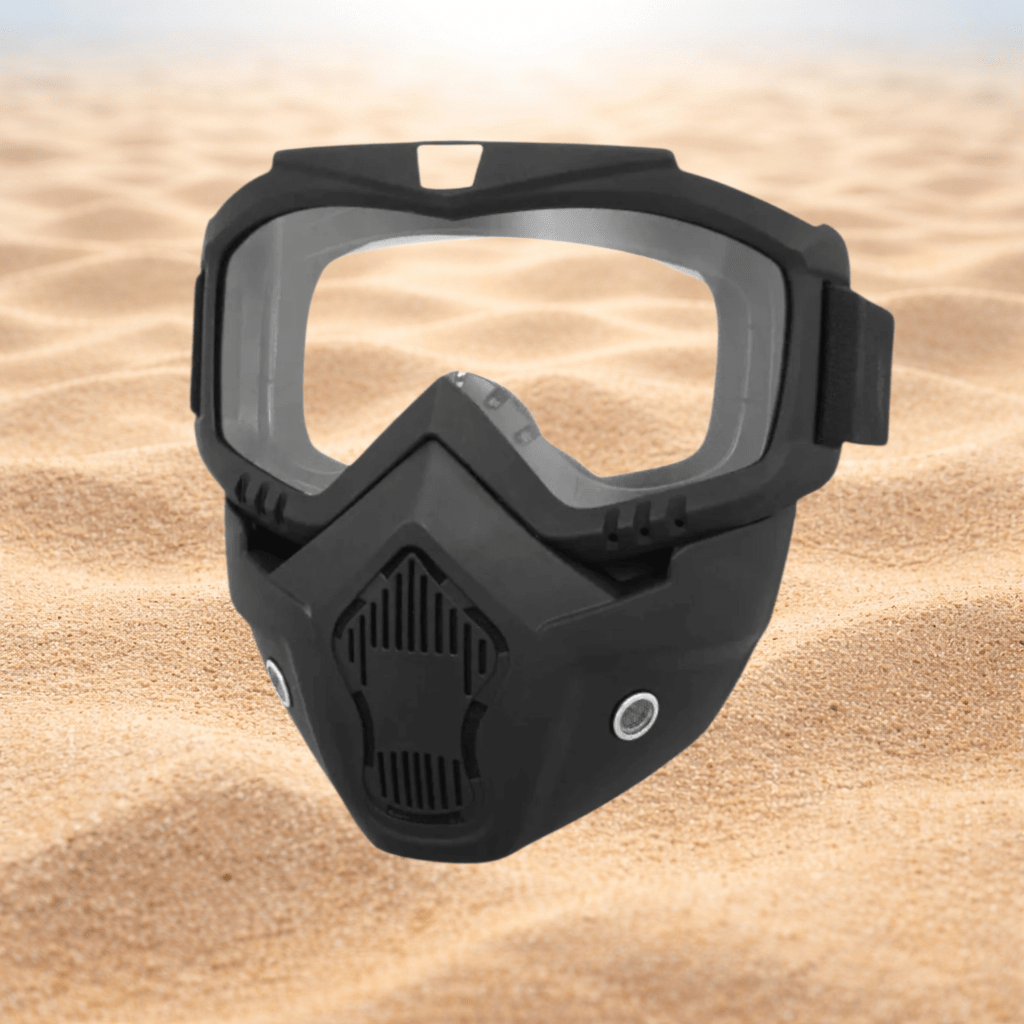 Sort Maske Klar Plast - Gelblastershop.dk