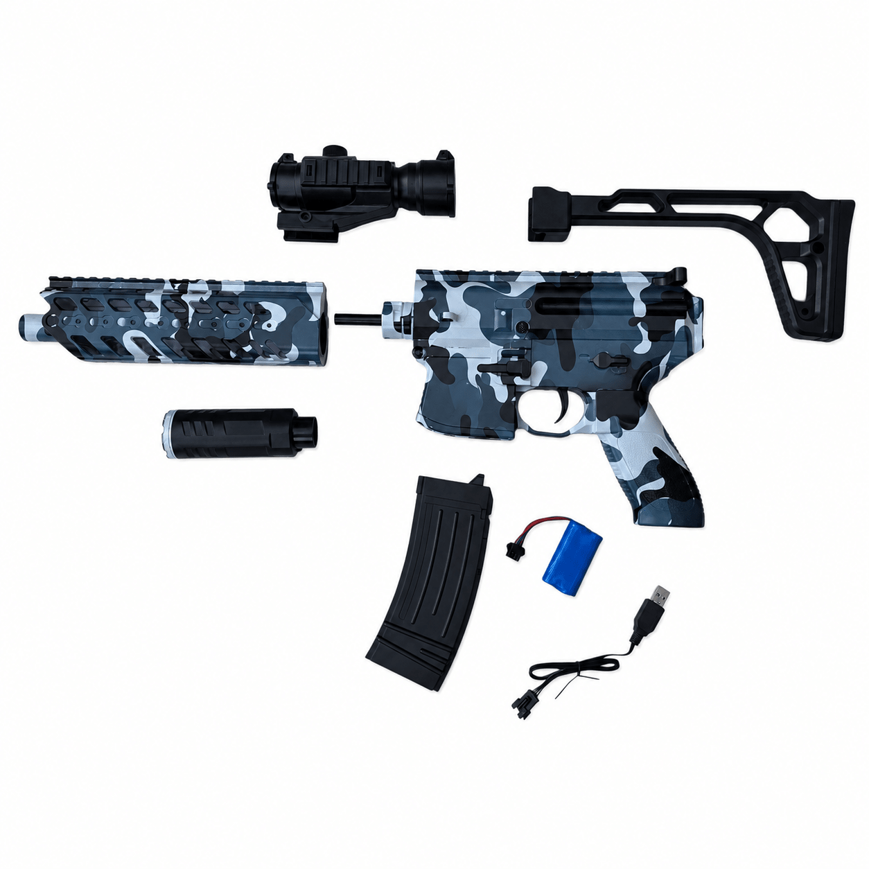Vortex Blue Urban Tracer MX5 Gel Blaster - Gelblastershop.dk