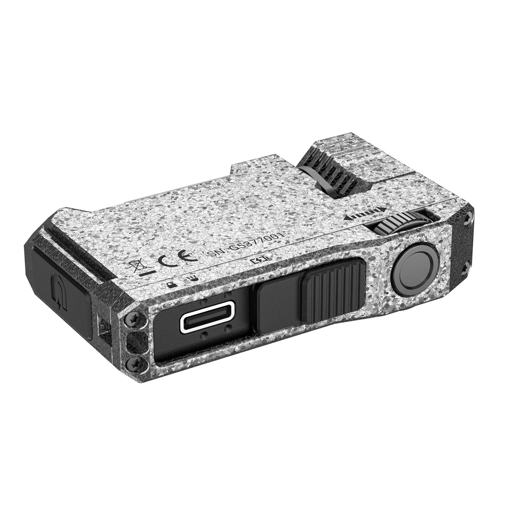 WUBEN G5 Sølv Ice Crack – Kompakt EDC LED Lommelygte, 400 Lumen - Gelblastershop.dk