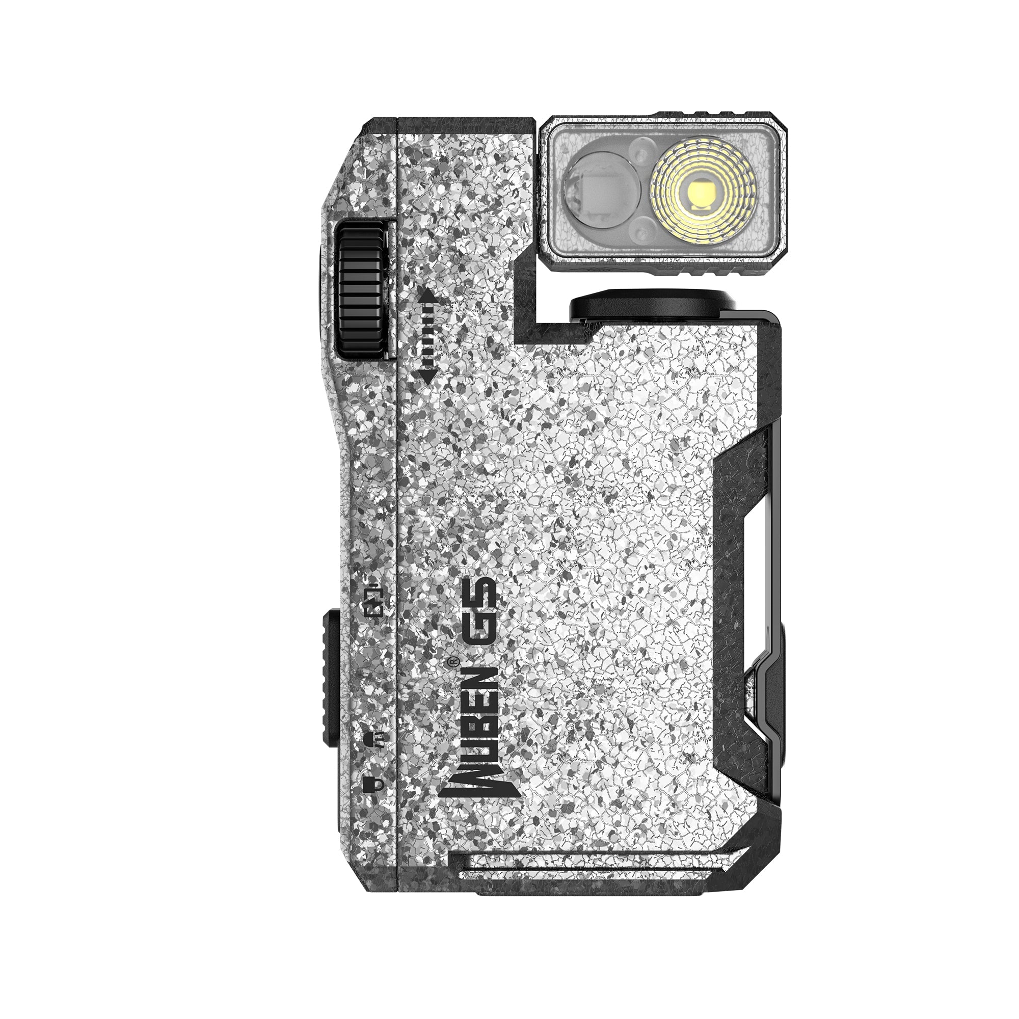 WUBEN G5 Sølv Ice Crack – Kompakt EDC LED Lommelygte, 400 Lumen - Gelblastershop.dk