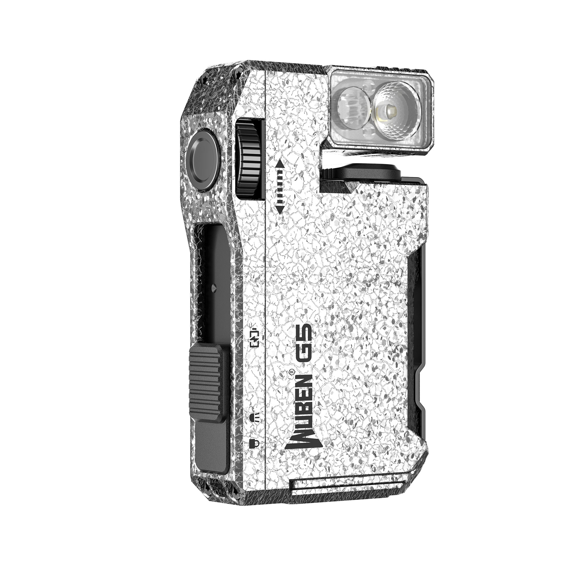 WUBEN G5 Sølv Ice Crack – Kompakt EDC LED Lommelygte, 400 Lumen - Gelblastershop.dk