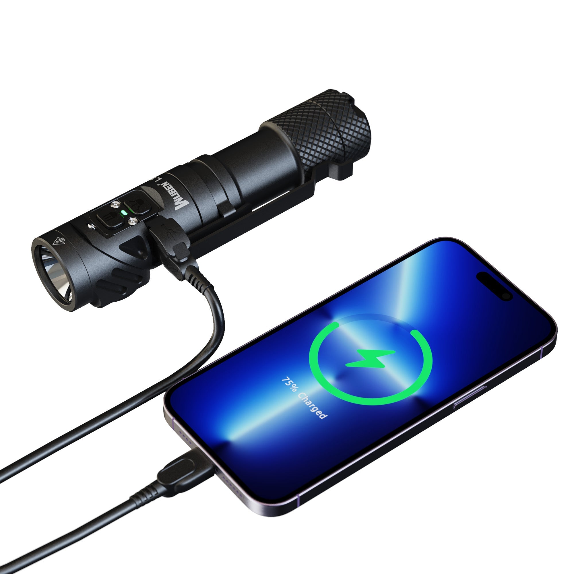 WUBEN L1 LED Lommelygte – 2.000 Lumen | Powerbank, USB-C & Drejeligt Hoved - Gelblastershop.dk