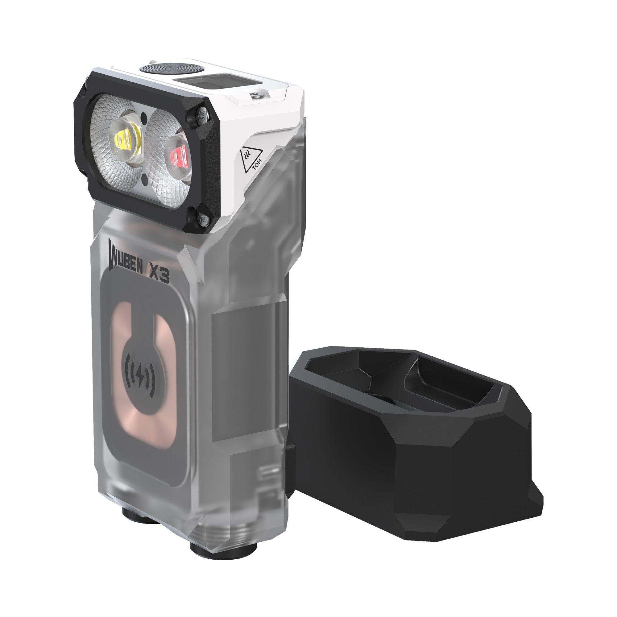 WUBEN X3 Owl Hvid – 700 lumen EDC lommelygte med ladeboks - Gelblastershop.dk
