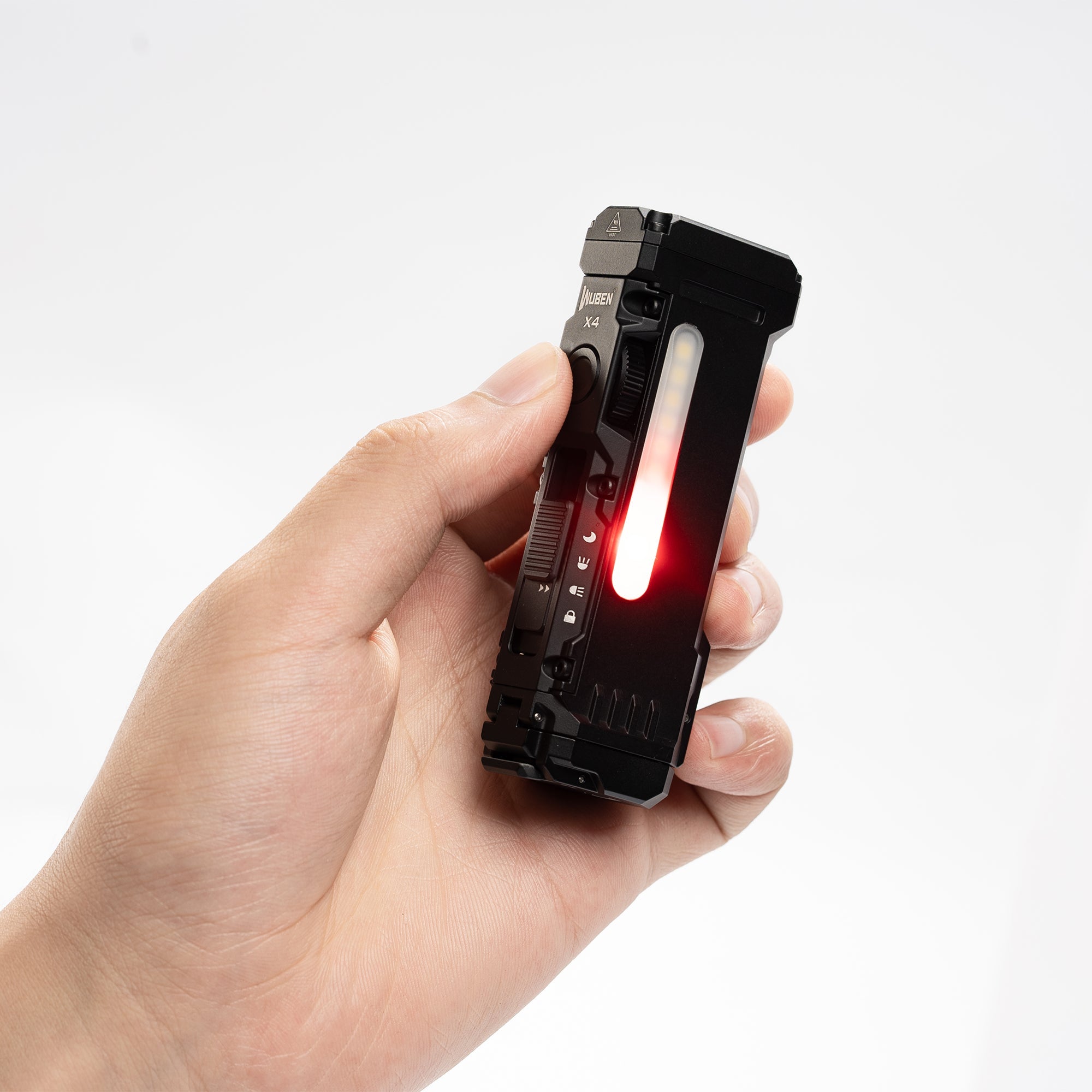 WUBEN X4 Sort – EDC LED Lommelygte, 1.500 Lumen - Gelblastershop.dk