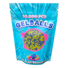 Pack of 10,000 gel balls in blue and yellow for gel blaster games