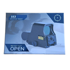 553 Graphic Sight red dot sight packaging with open display showing precision optics and durable design.