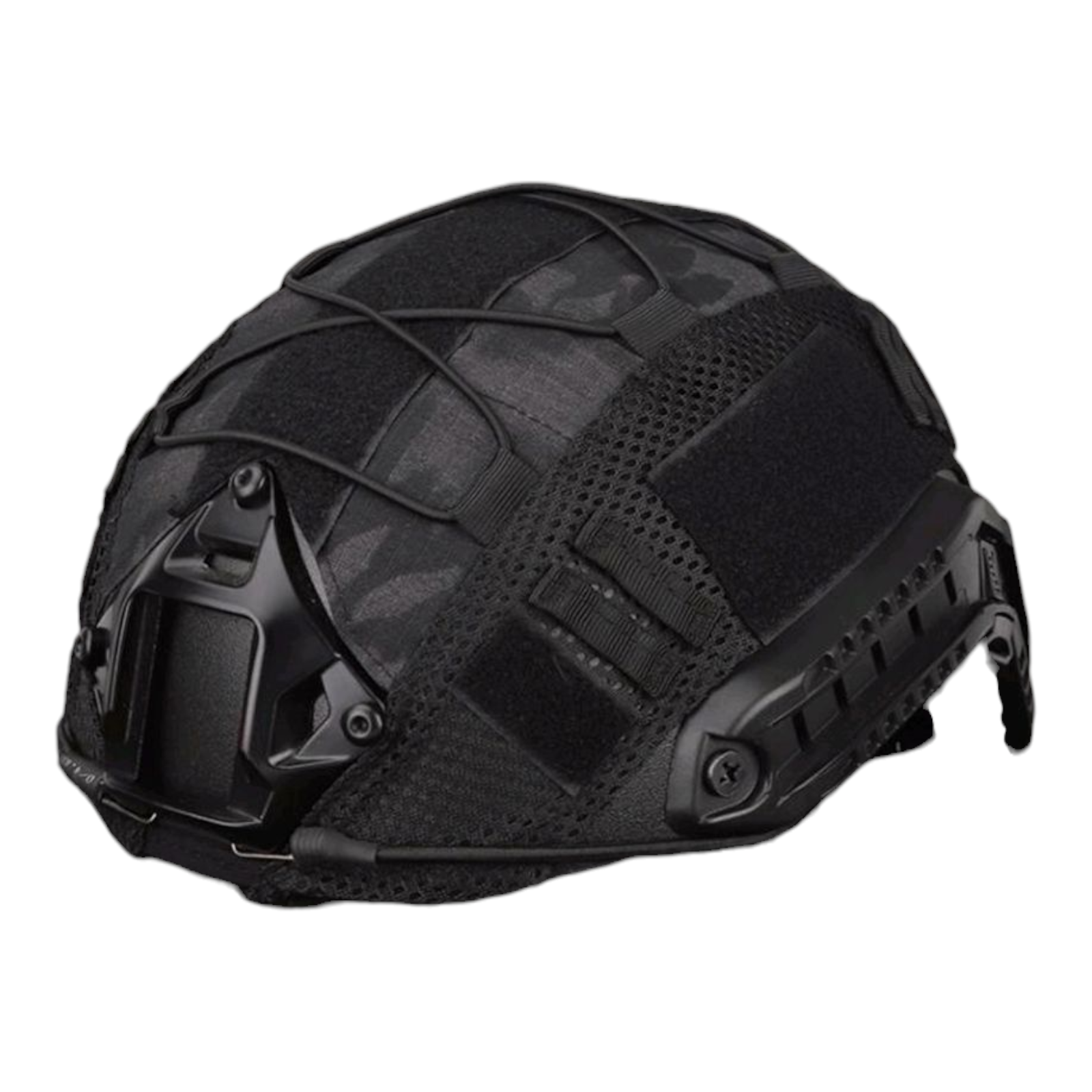 Camouflage Black Hjelm, a sleek black camo helmet designed for tactical use and comfort.