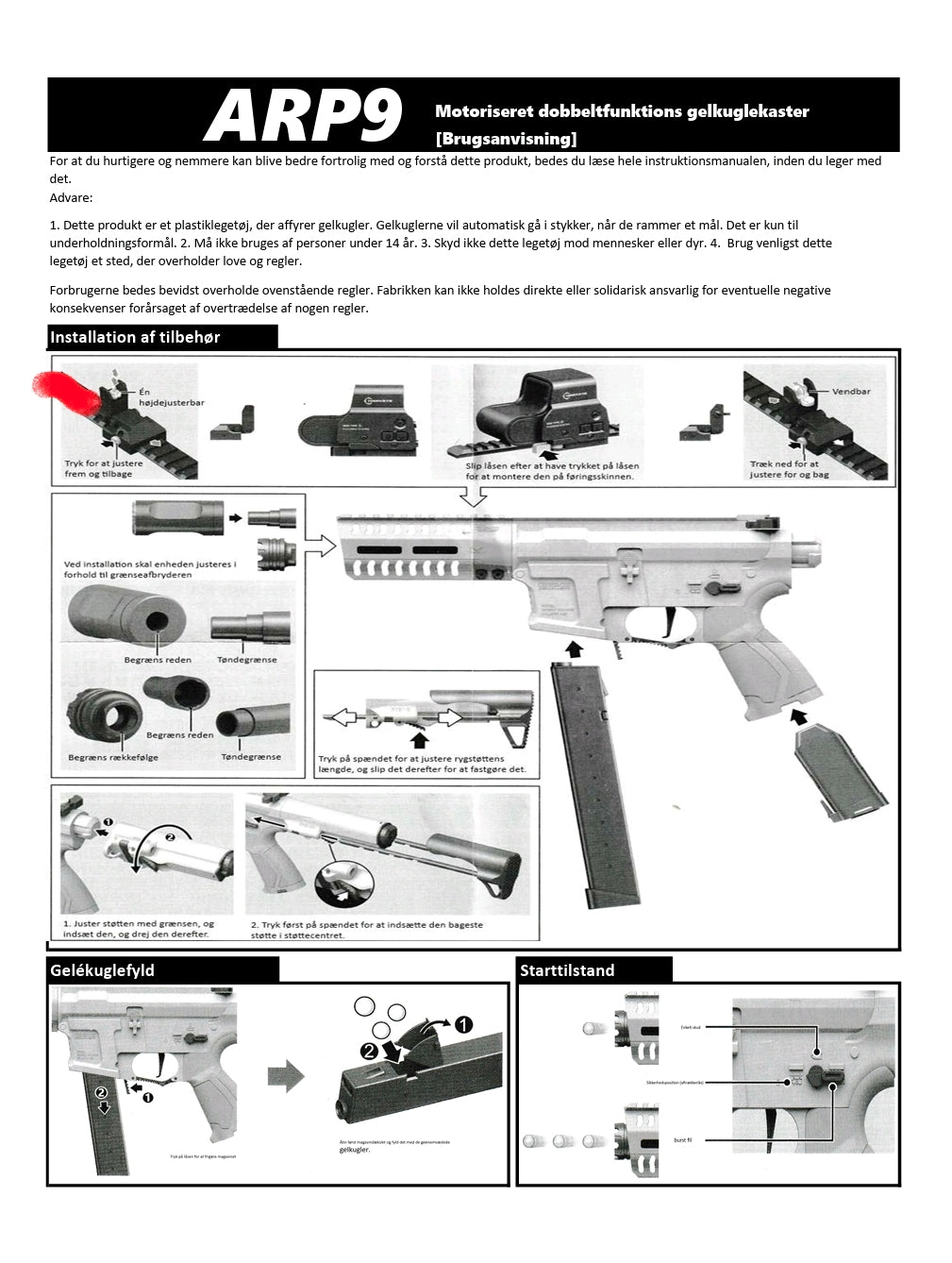 ARP 9 Gel Blaster Sand TopModel - Gelblastershop.dk
