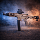 ARP 9 Gel Blaster Sand TopModel med tilbehør og præcisionsdesign, ideel til taktiske spil.