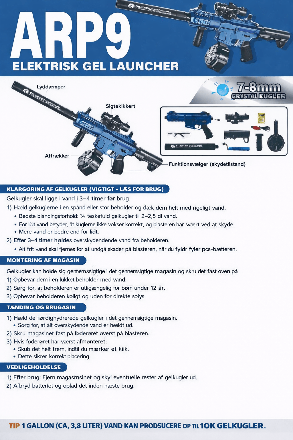 ARP Gel Blaster – Chameleon Edition med Tracer - Gelblastershop.dk