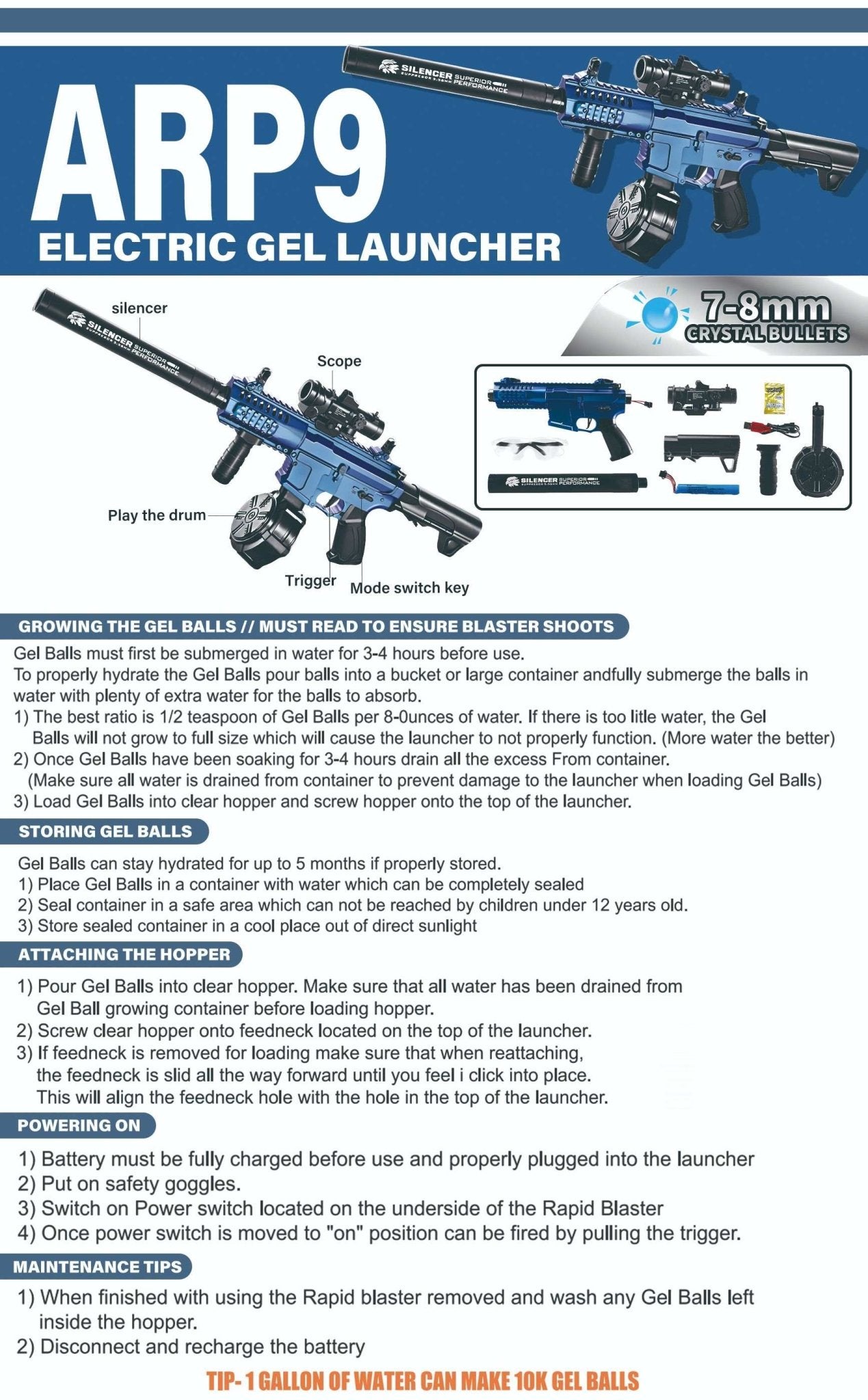 ARP Gel Blaster – Chameleon Edition med Tracer - Gelblastershop.dk