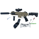 "ARP Gel Blaster – Sand Edition med tracer-effekt, kompakt design og inkluderede accessories."