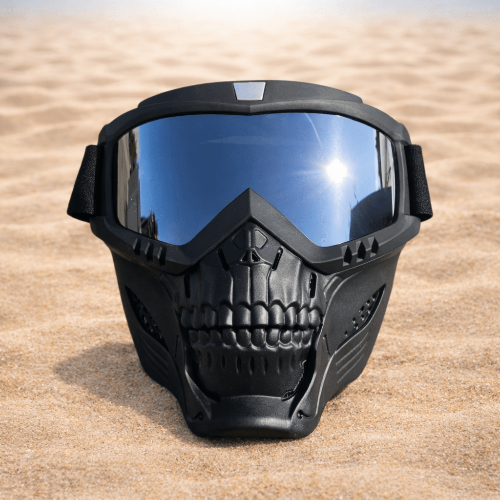 Black Skelet Silver Goggles: - Gelblastershop.dk