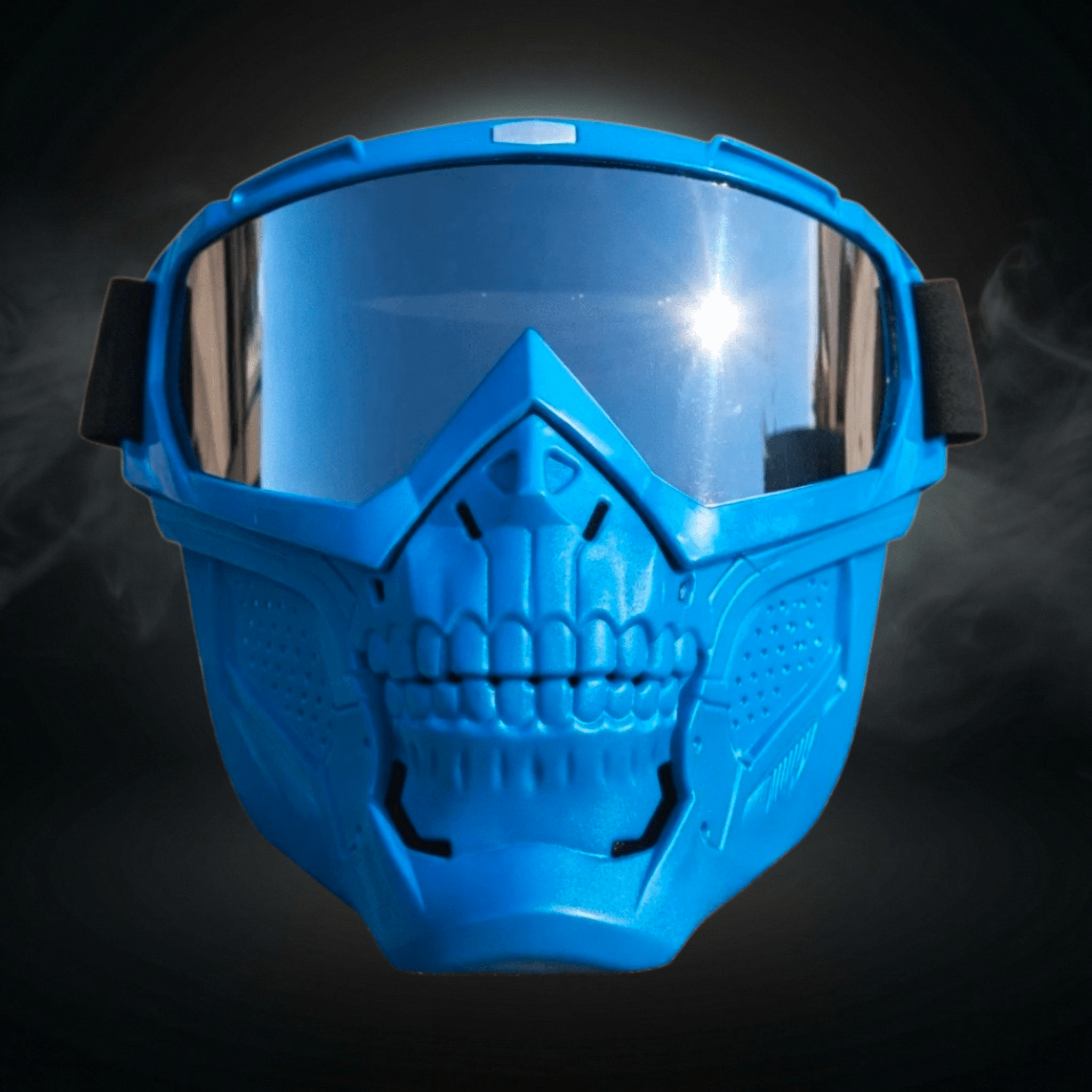 Blue Skelet Silver Goggles - Blå Maske - Gelblastershop.dk