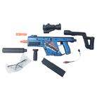 Chameleon Vector Gelblaster med tilbehør, inklusiv tracer-enhed og stilfulde komponenter.