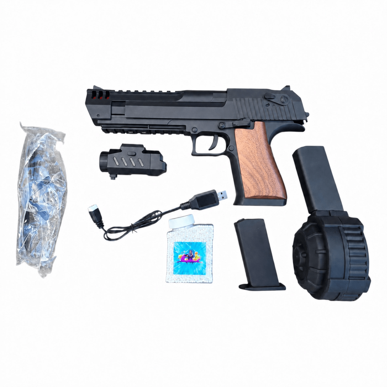 Desert Eagle Style Pro Gel Blaster | Nylon Kvalitet & Tromlemagasin - Gelblastershop.dk
