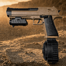 Desert Eagle Style Pro Gel Blaster Tan – Nylon Kvalitet LED – premium gel blaster til erfarne spillere