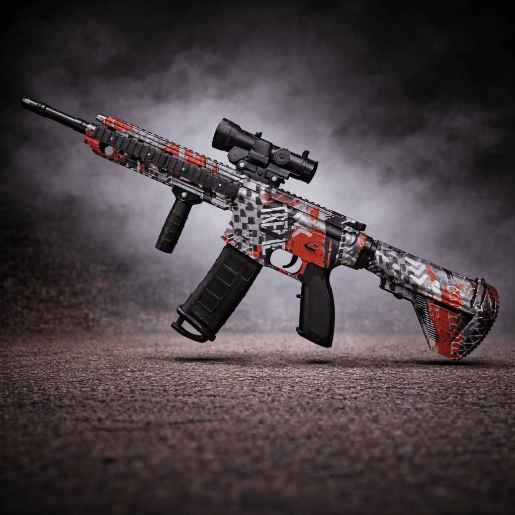 Gel Blaster SilverStrike X4 Gel Blaster Rød & Sølv Edition - Gelblastershop.dk