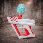 Gelblaster Elektrisk Space Red – Billede af legetøjspistol med granatlignende toppen til sjove havespil.