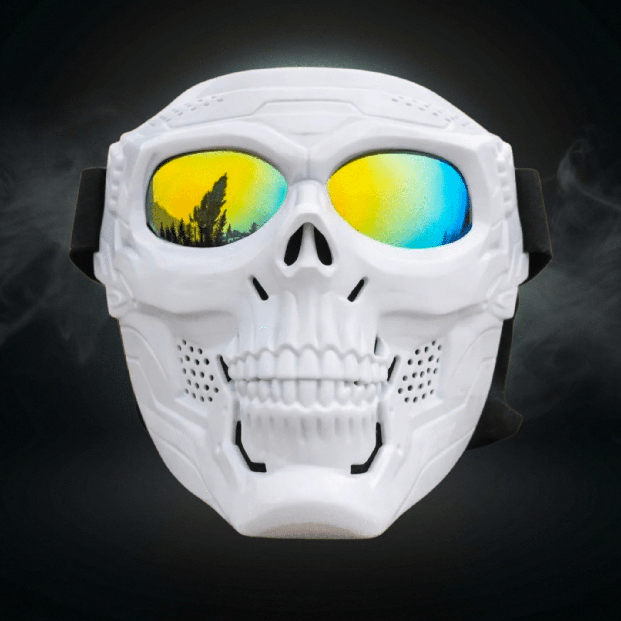 Hvid Skelet Maske - Gelblastershop.dk