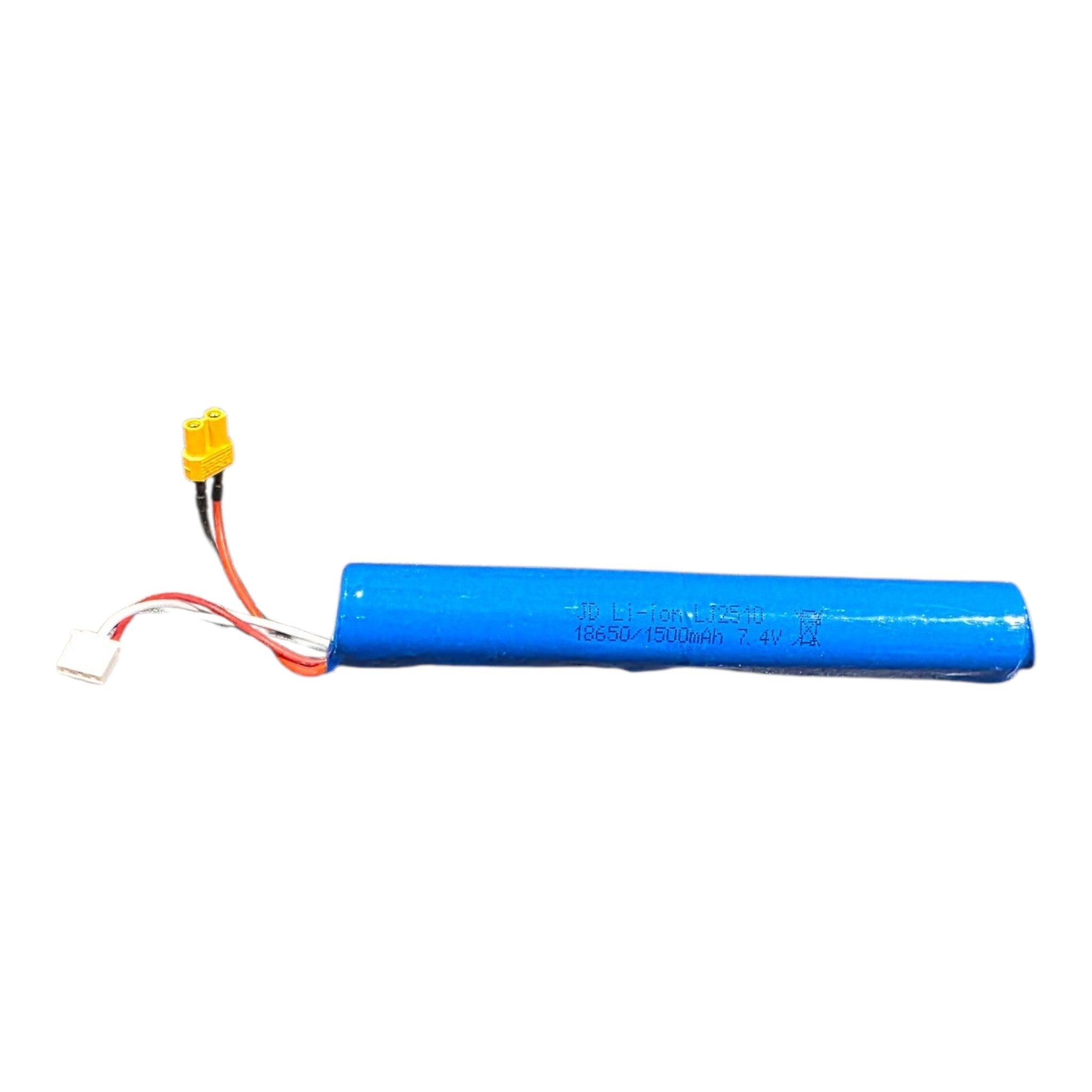 Li-ion batteri 7.4V – 1500 mAh (2S, 18650) XT30 - Gelblastershop.dk