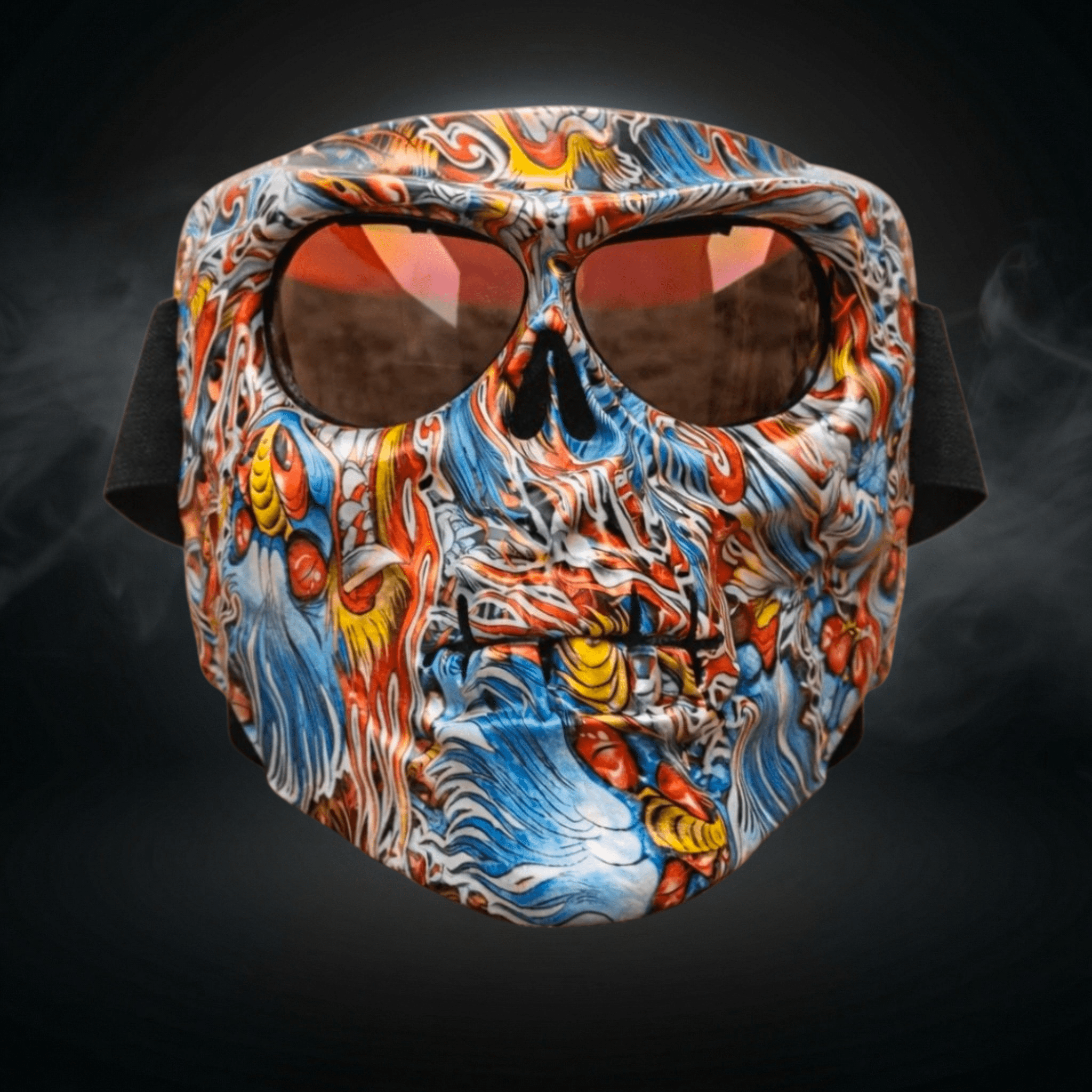 Maske Dragon Fly Water Print - Gelblastershop.dk