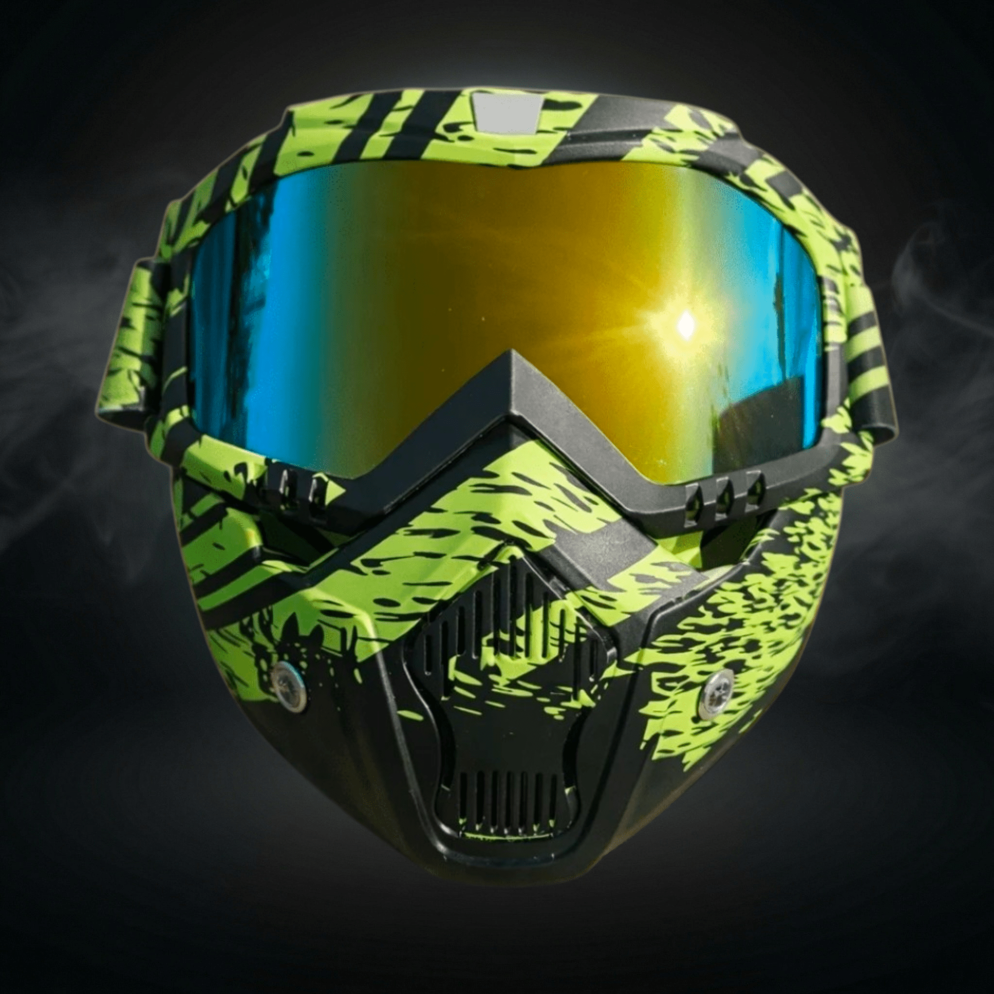 Neon Black Golden Goggle - Maske - Gelblastershop.dk