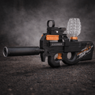 P90 Short Black Gen2 gel blaster with a compact design and performance features for thrilling family action.