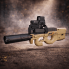 P90 Smoke Sand Tracer – Sand Finish, Tracer-Power, med lys-effekter til actionfyldt leg.