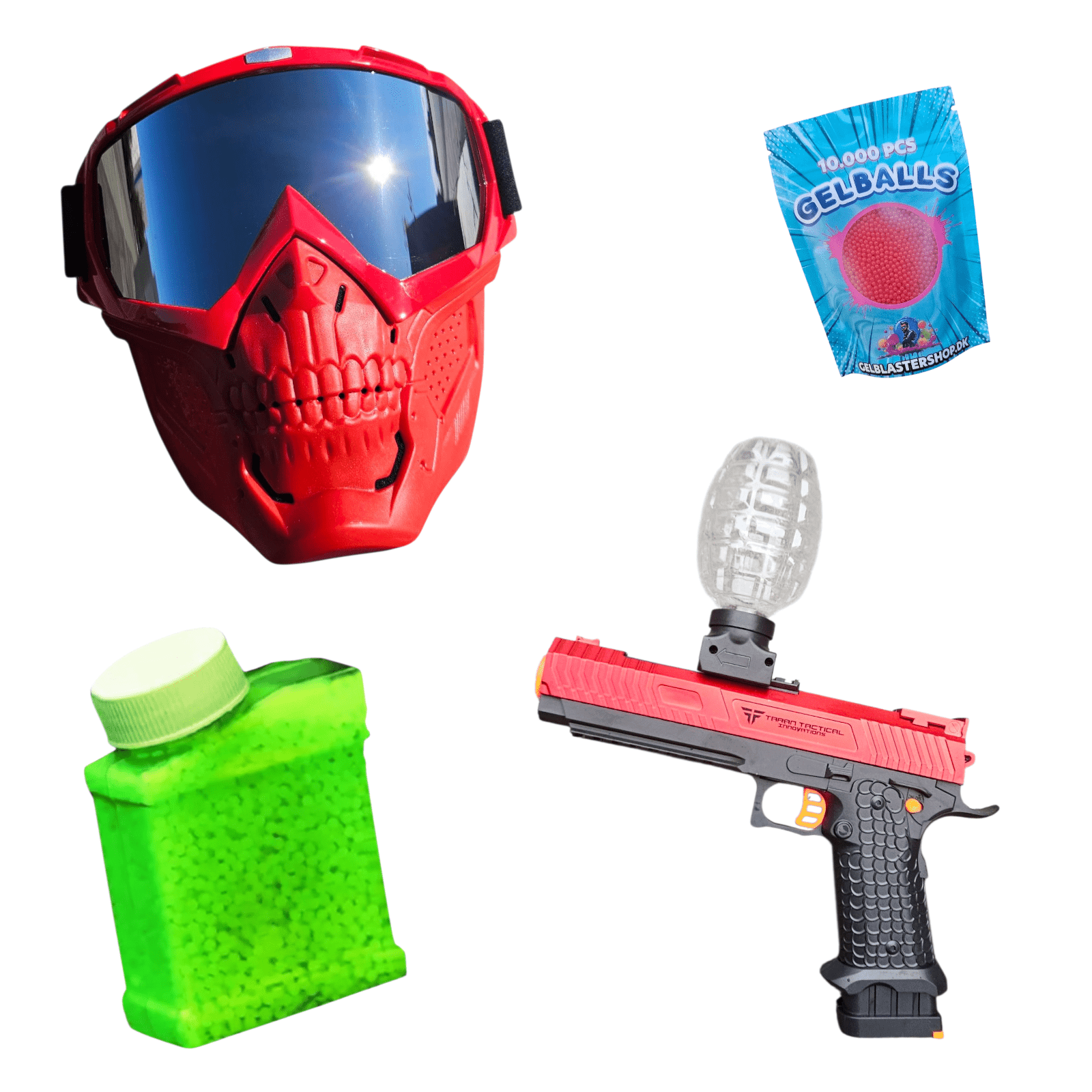 Red Tracer Combo – Klar til Spil med Glow Kugler - Gelblastershop.dk
