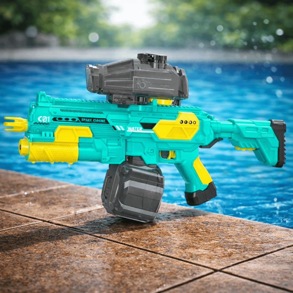 Space Strike Cyan Elektronisk Vandgevær - Gelblastershop.dk