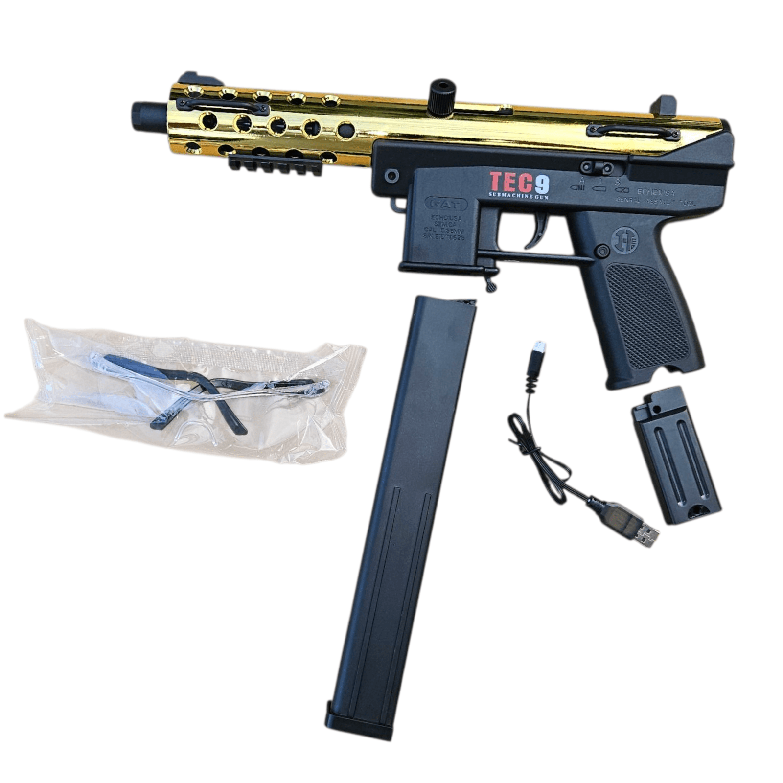 Tech 9 Gel Blaster Gold - Gelblastershop.dk