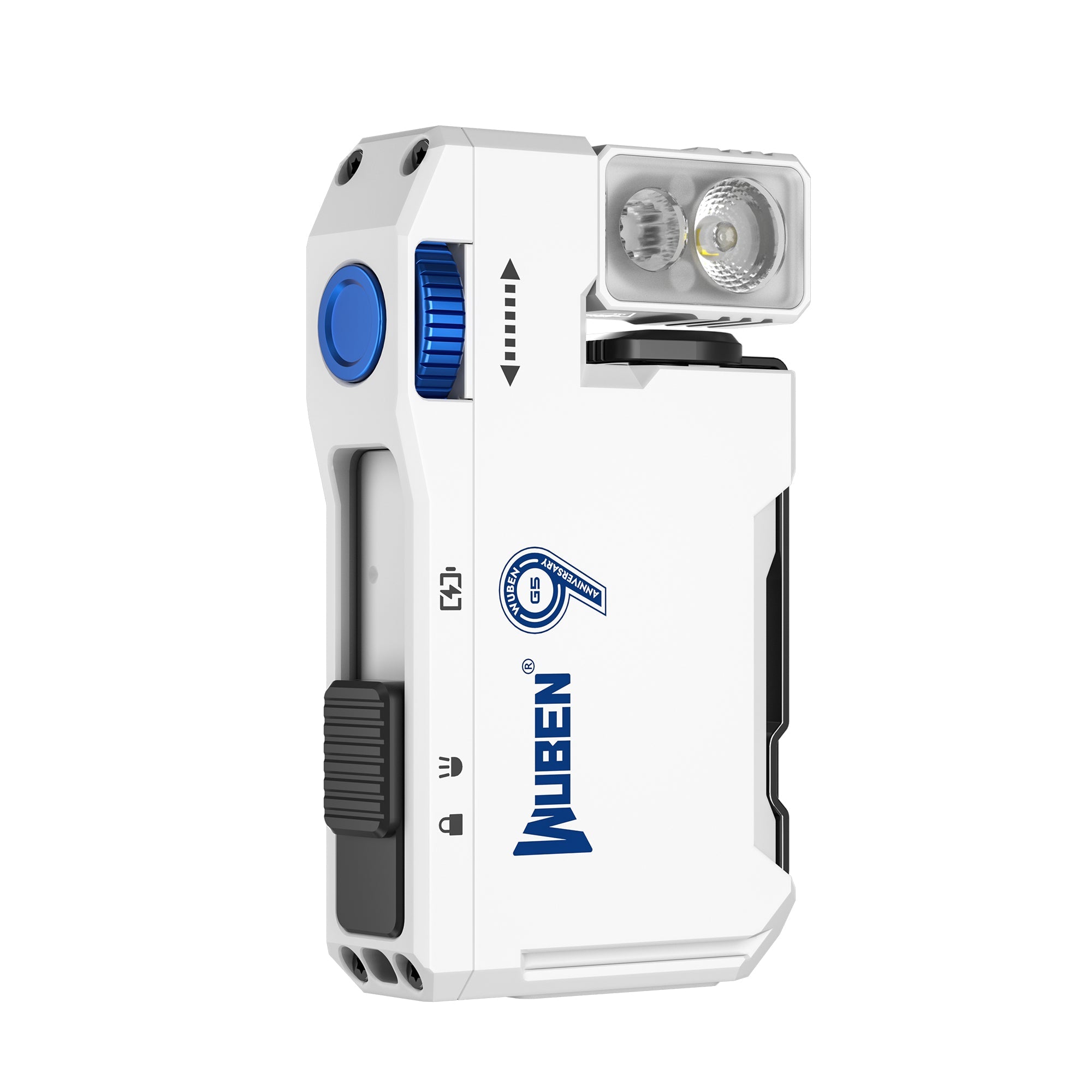 WUBEN G5 Hvid – Kompakt EDC LED Lommelygte, 400 Lumen - Gelblastershop.dk