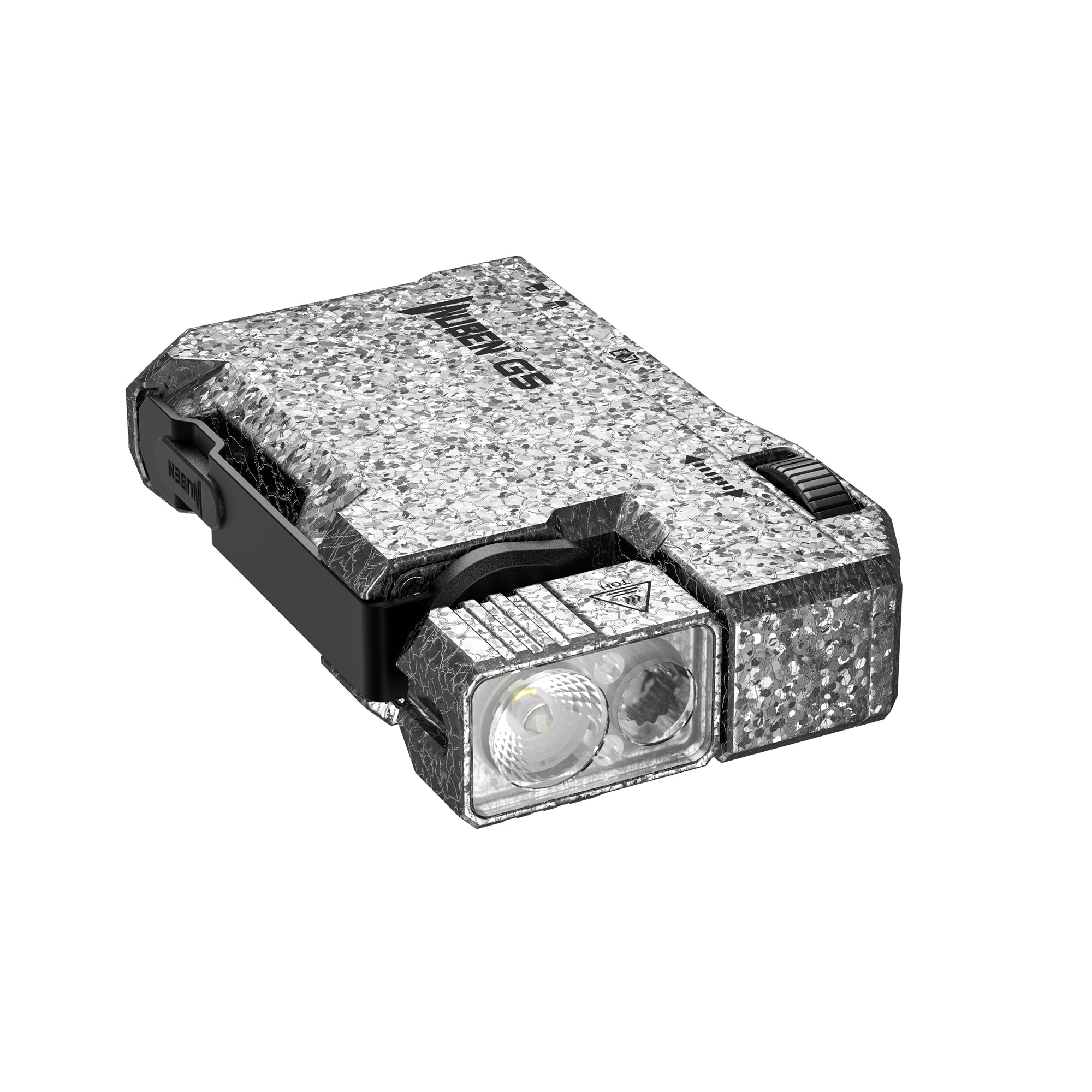 WUBEN G5 Sølv Ice Crack – Kompakt EDC LED Lommelygte, 400 Lumen - Gelblastershop.dk