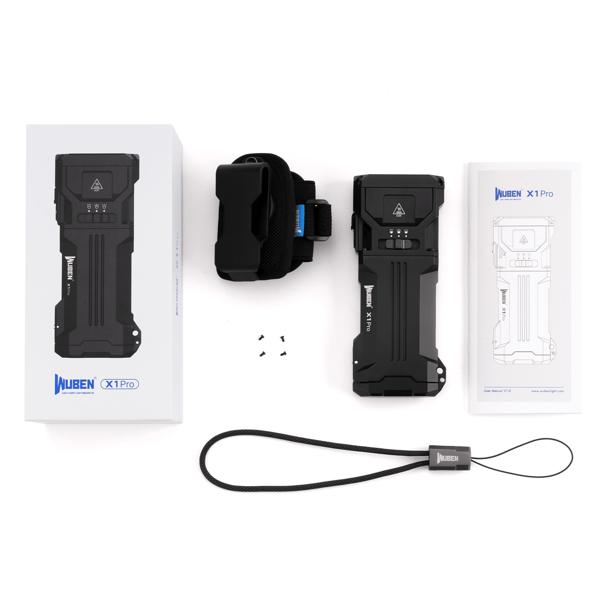 Wuben X1 Pro Lommelygte – 12.300 lm & 9.600 mAh Powerbank - Gelblastershop.dk