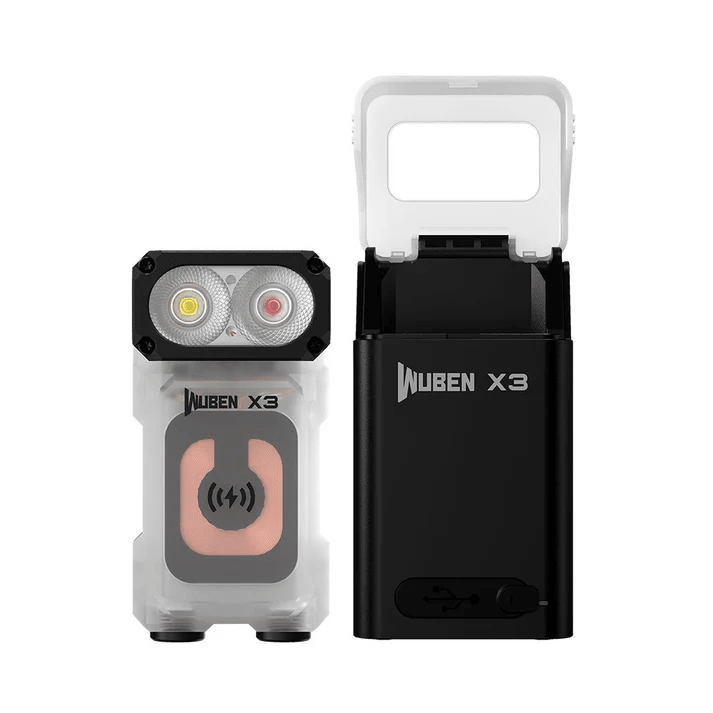 WUBEN X3 Owl Hvid – 700 lumen EDC lommelygte med ladeboks - Gelblastershop.dk