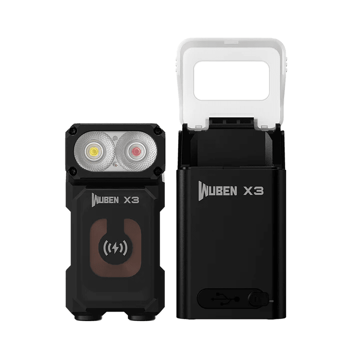 WUBEN X3 Owl Sort – 700 lumen EDC lommelygte med ladeboks - Gelblastershop.dk