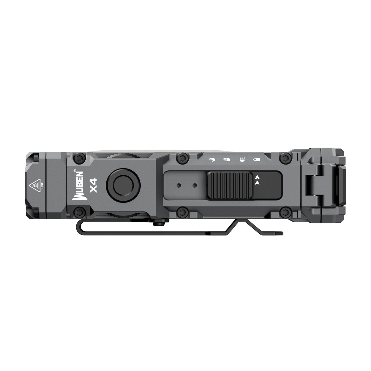 WUBEN X4 Grey – EDC LED Lommelygte, 1.500 Lumen - Gelblastershop.dk